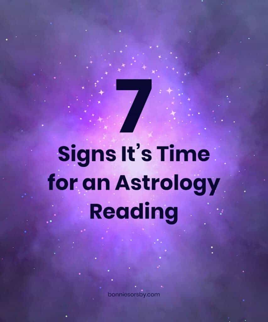 best time for an astrology reading - purple image showing 7 signs its time for an astrology reading