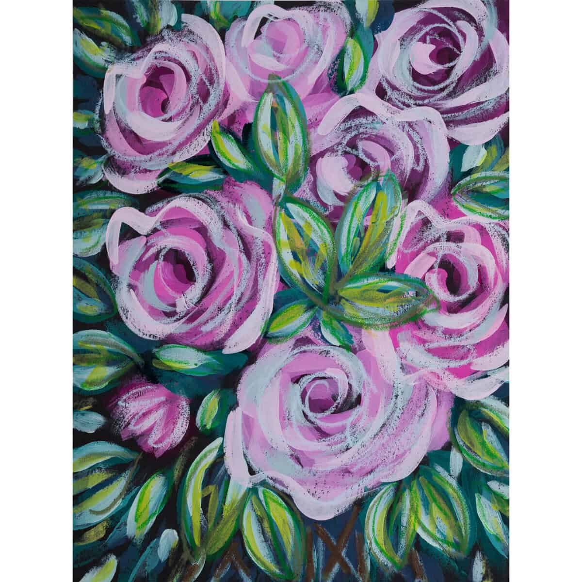 Rose Color Study 4 6x8