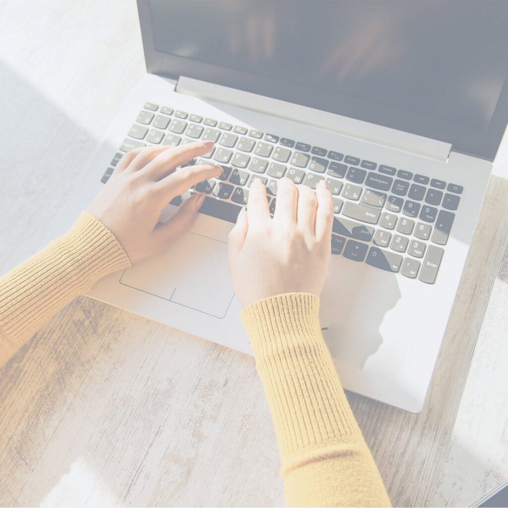 blogging and storytelling for conscious brands Laptop displaying a responsive website layout, representing custom website strategy and structure for creatives and entrepreneurs