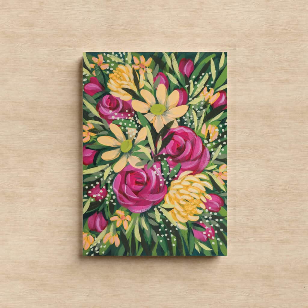 blooming mind vibrant floral journal