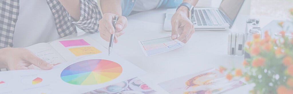 small business branding and web design package creation in progress selecting the right colors and visual elements