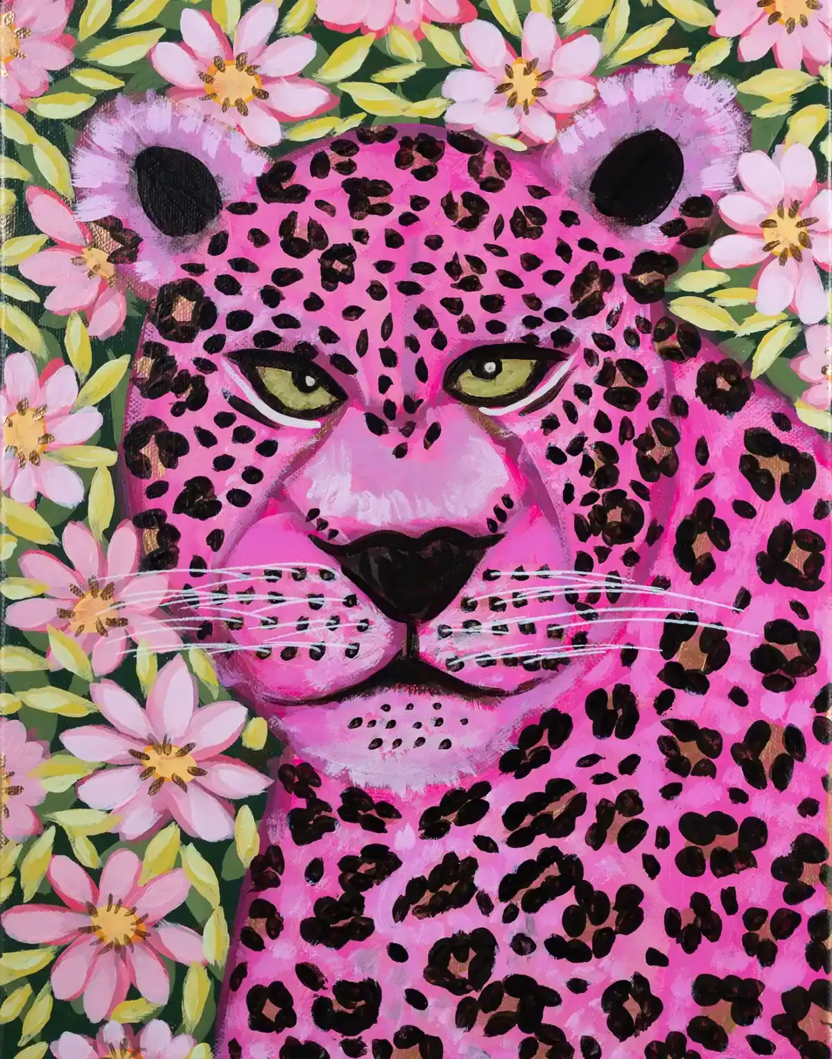 Pink Leopard 11x14