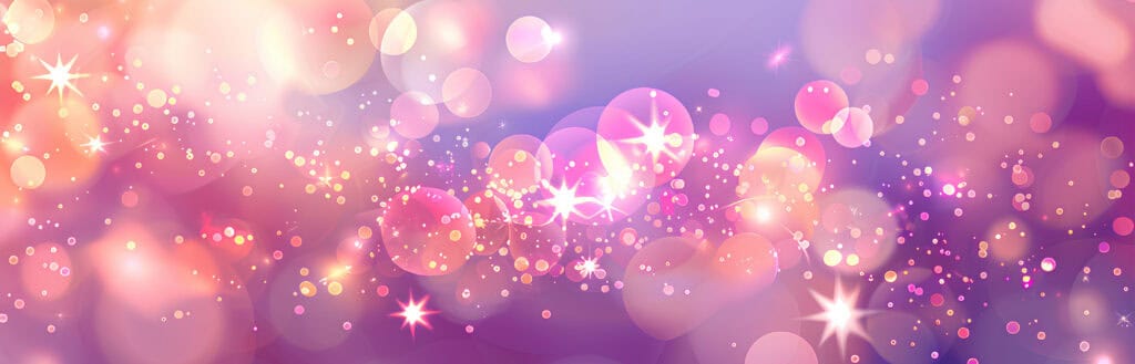 Decorative pink sparkly banner background for Soul Snapshots astrology and human design reading page