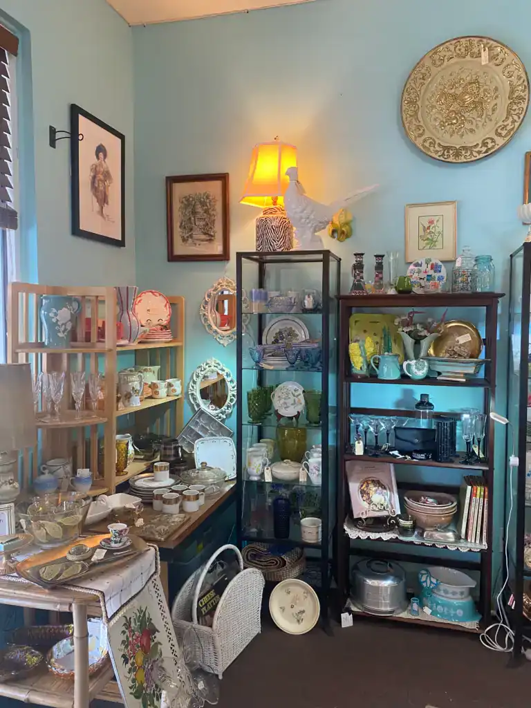 best thrift shops for decor in palm beach, the cozy cottage vintage finds and more
