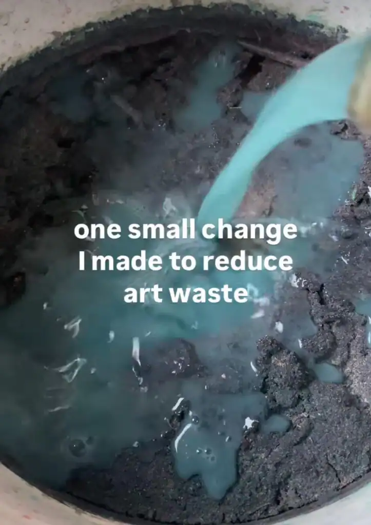 one small change I made to reduce art waste: eco-friendly paint water disposal