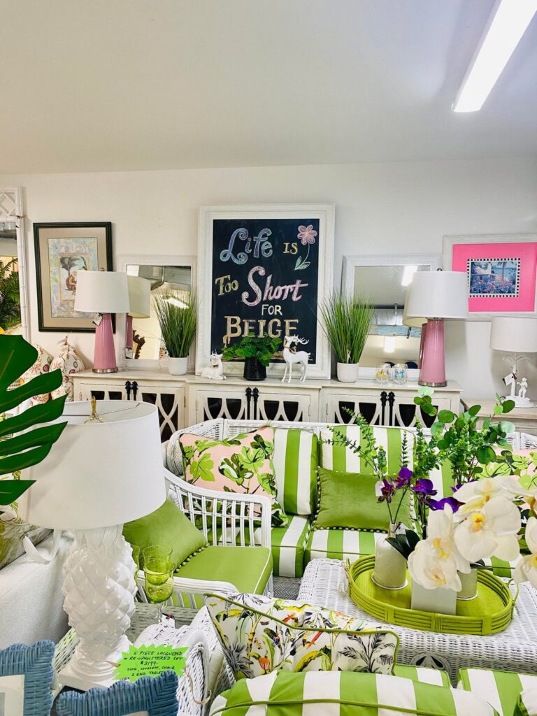 life is too short for beige, whimsical colorful home decor and furniture in palm beach west palm