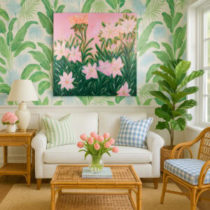 palm beach modern floral artwork by florida artist
