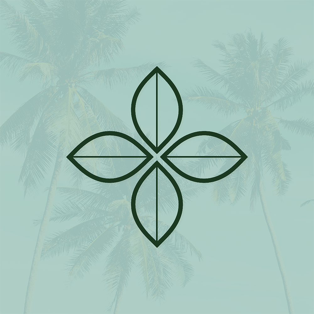 Minimalist geometric flower icon for Lux Living Collective — sleek editorial logo design with natural luxury feel.