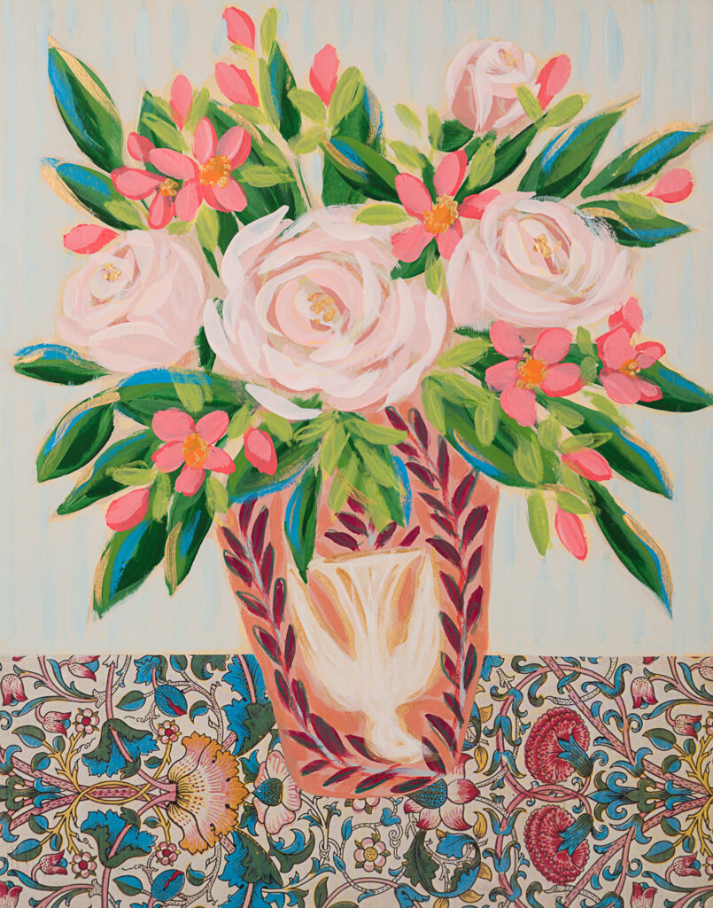 Bonnie Sorsby Floral Art-8715 Whimsical pastel floral art reflecting the joy and color of Palm Beach living