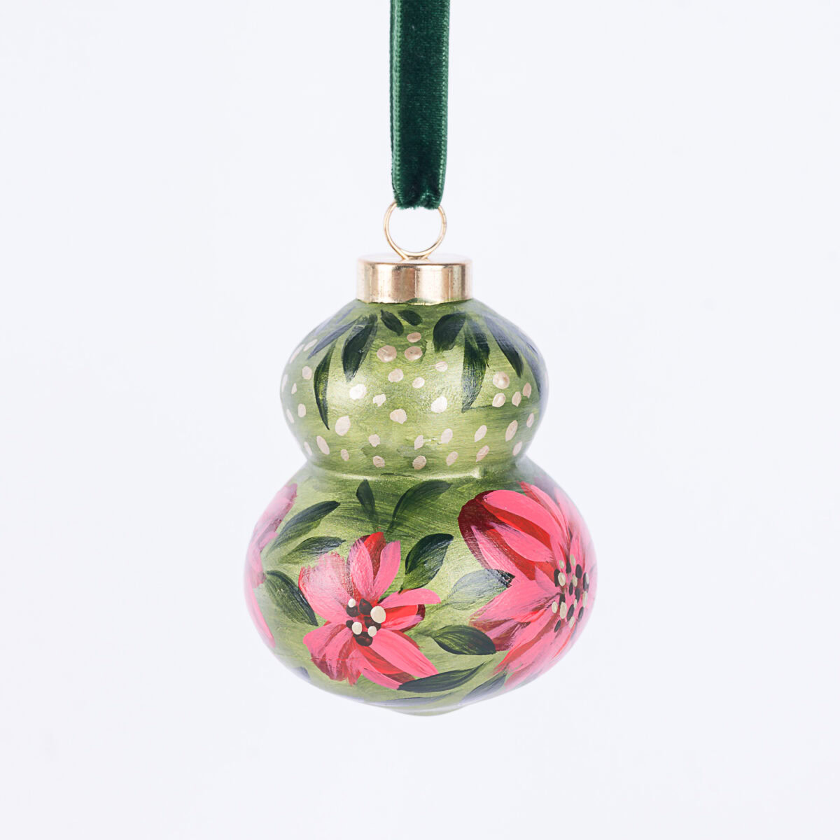 Hand-Painted Floral Ornament No. 25 (2024 Collection) - Image 2