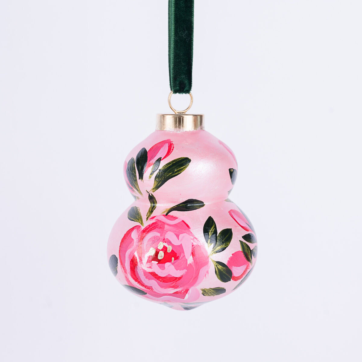 Hand-Painted Floral Ornament No. 26 (2024 Collection) - Image 2