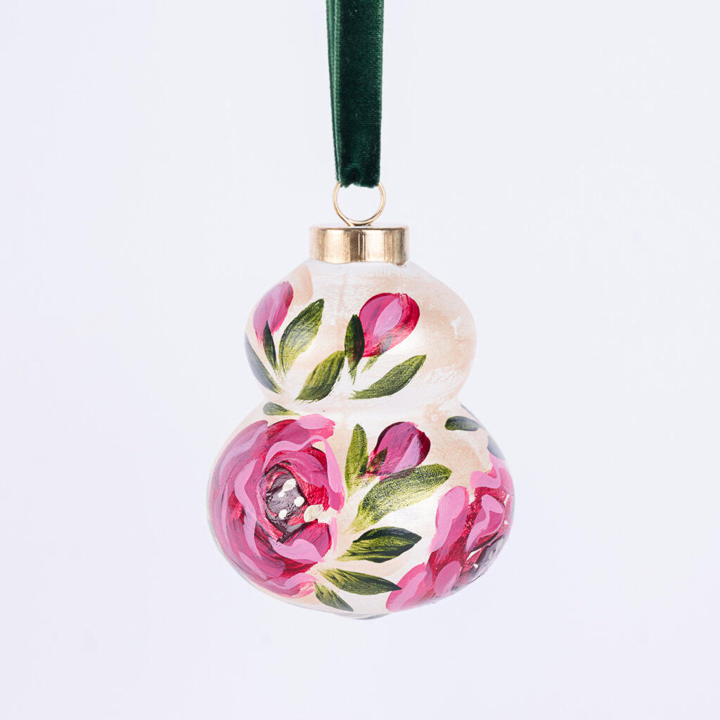 Hand-Painted Floral Ornament No. 27 (2024 Collection)