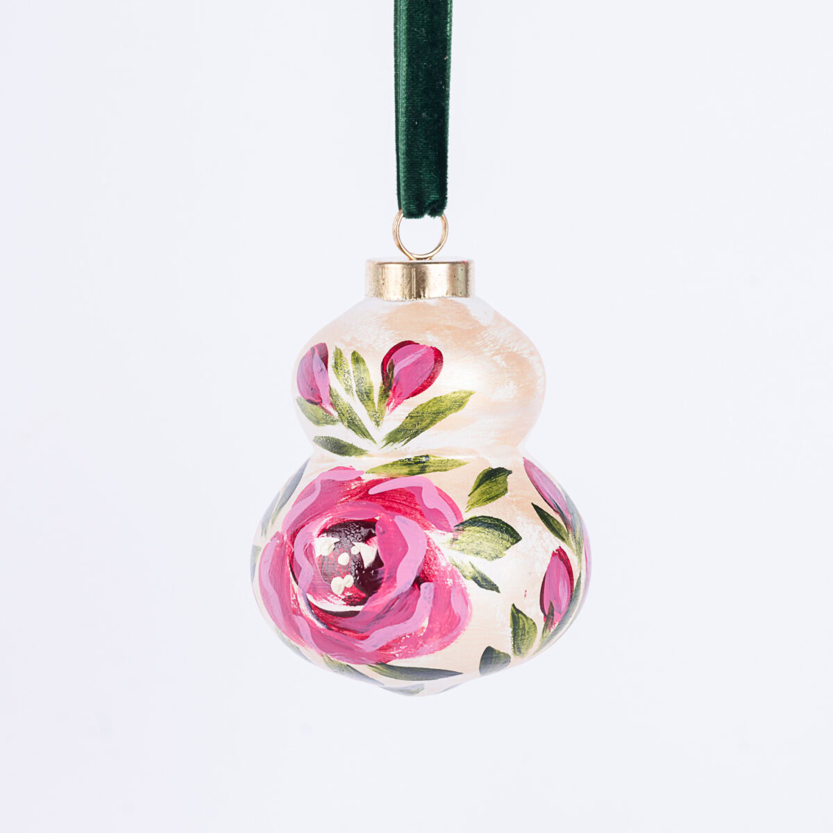 Hand-Painted Floral Ornament No. 27 (2024 Collection) - Image 2