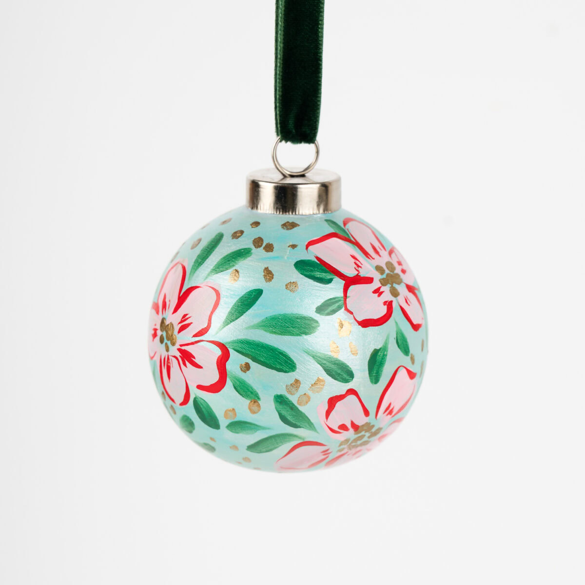 Hand-Painted Floral Ornament No. 15 (2025 Collection) - Image 2