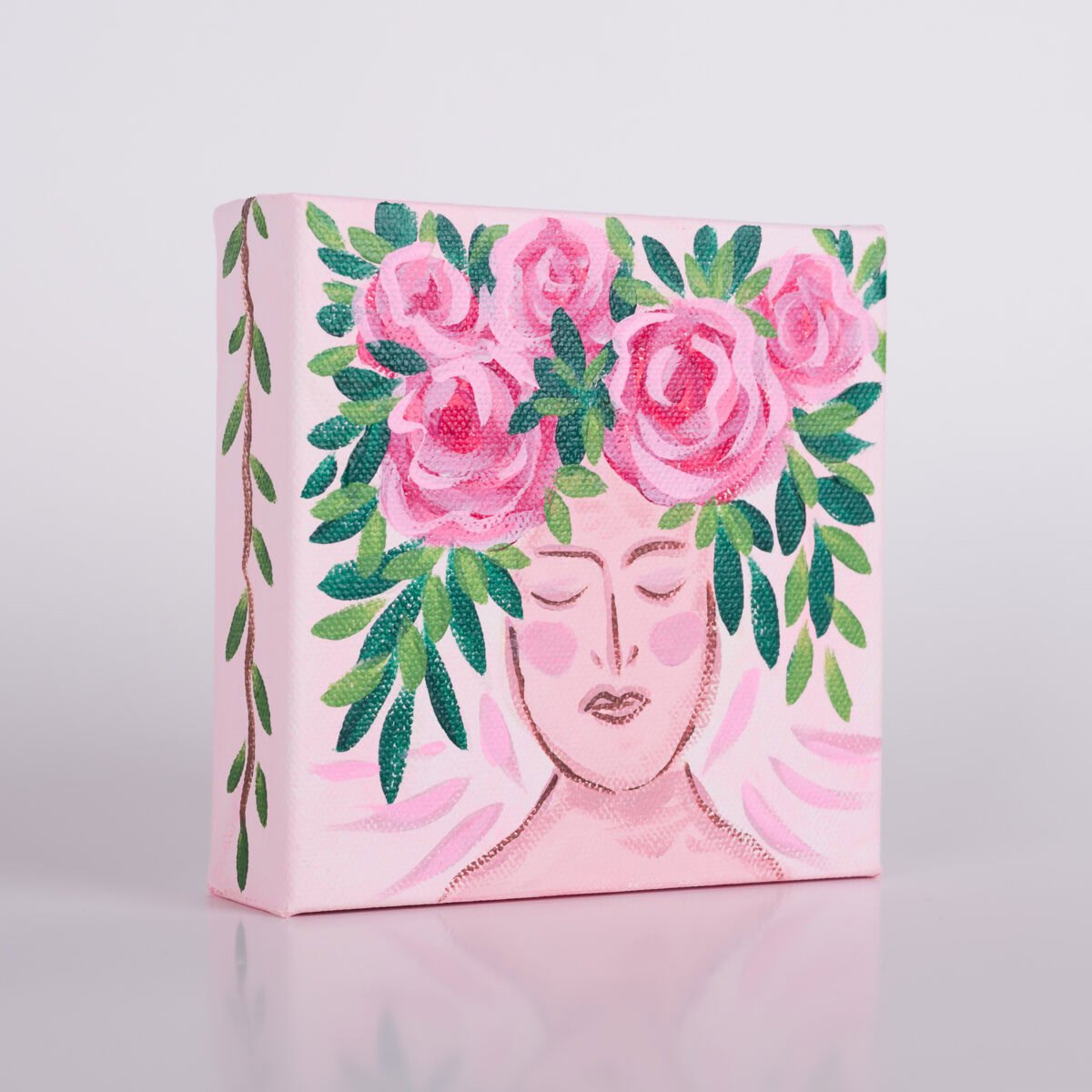 Hearts Anew Woman - 5x5"