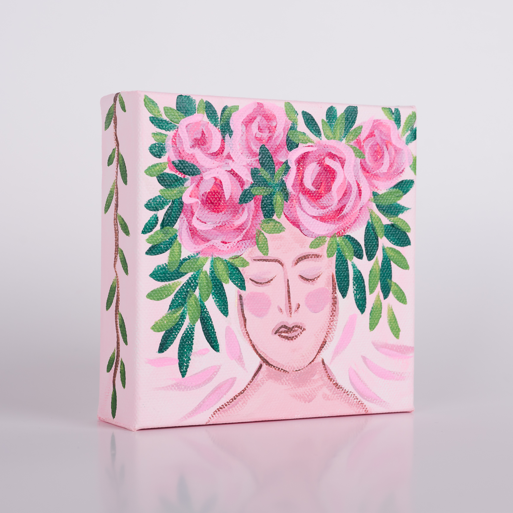 Hearts Anew Woman - 5x5"