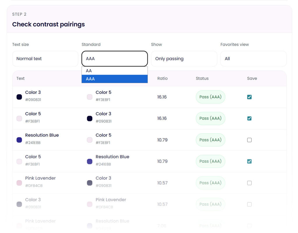 Color Palette Lab tool for testing contrast, pairings, and real-world color use