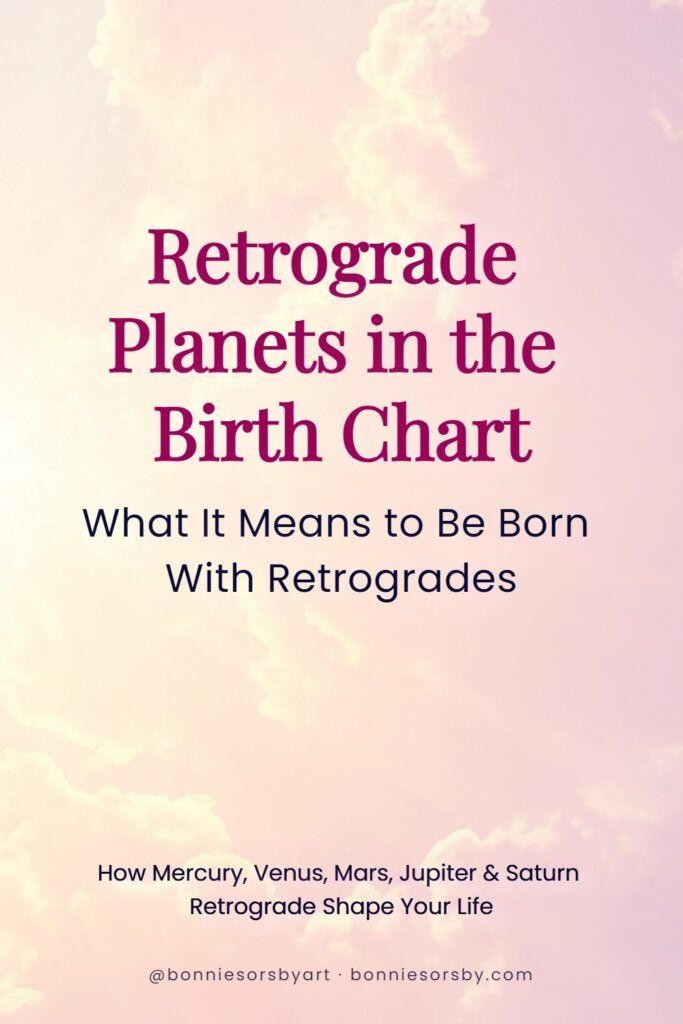 Artistic depiction of a sky with clouds, illustrating the concept of retrograde planets in astrology and their influence on personal natal charts.