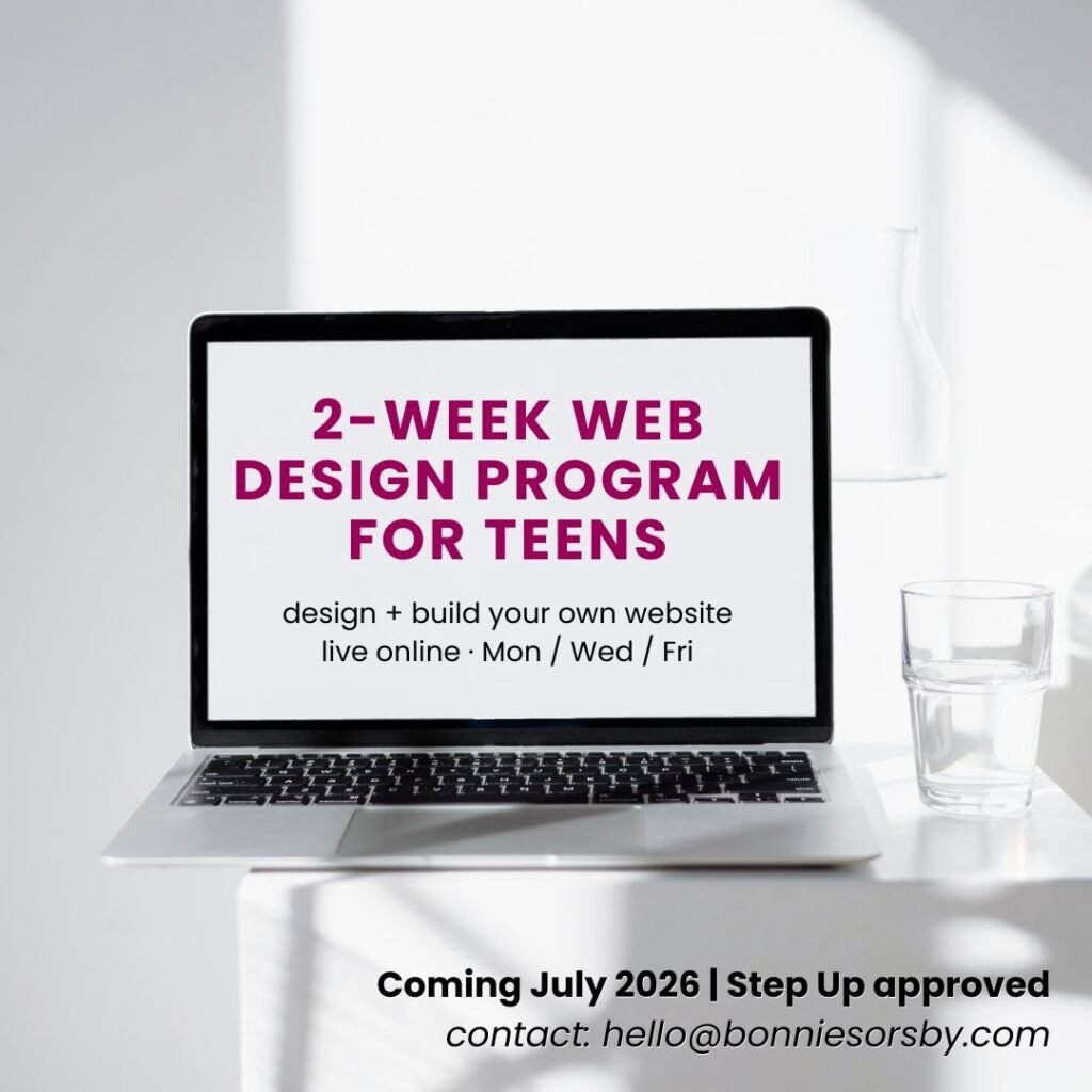 summer web design program for teens in florida, step up provider