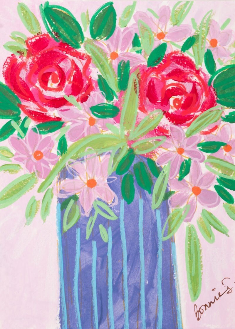 original painting floral painting botanical artwork