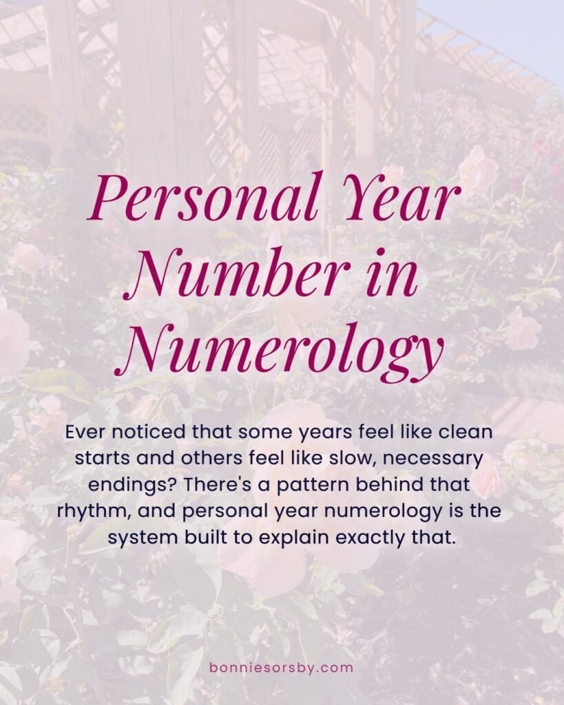 personal-year-number-in-numerology Personal Year Number in Numerology: Ever noticed that some years feel like clean starts and others feel like slow, necessary endings? There's a pattern behind that rhythm, and personal year numerology is the system built to explain exactly that.