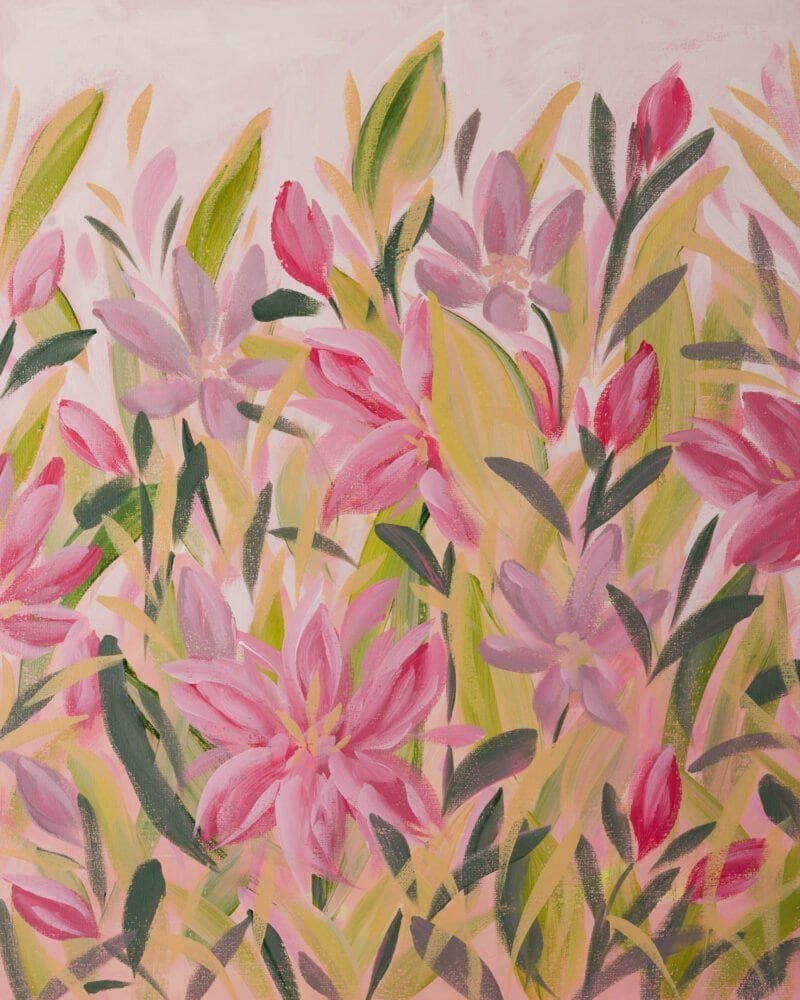 original painting floral painting acrylic artwork