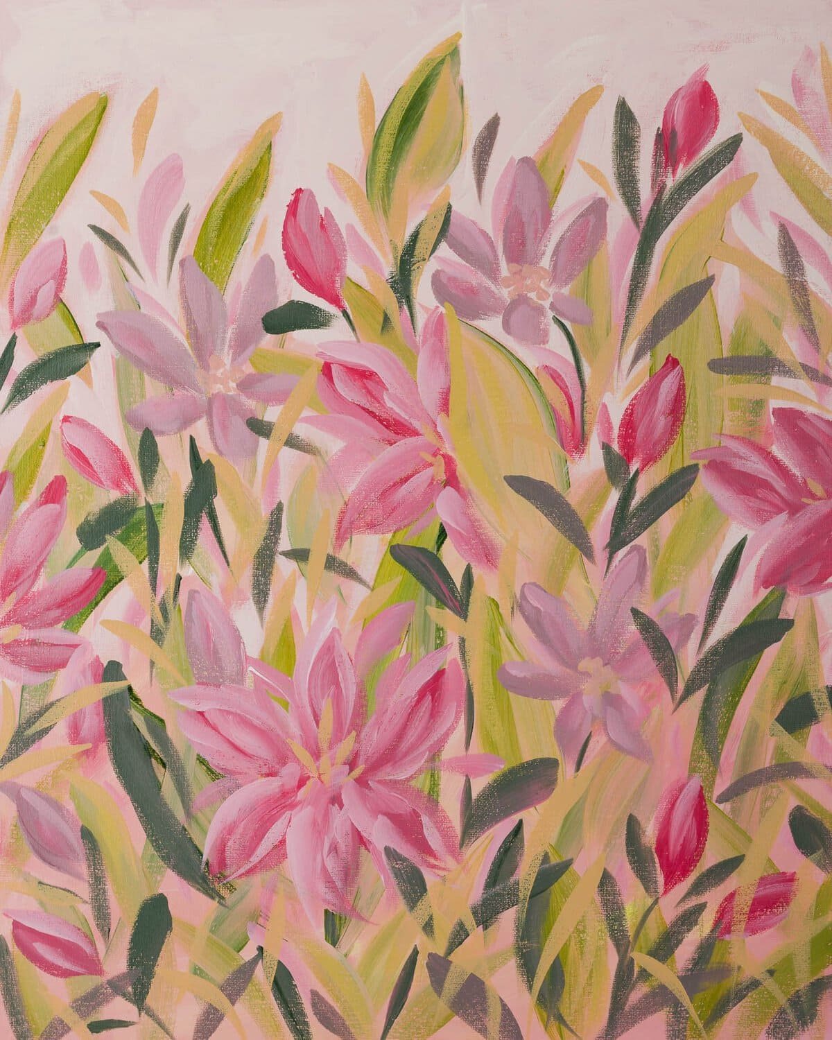 original painting floral painting acrylic artwork