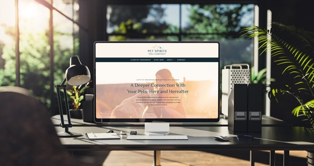website design for psychologist Michael Vogel of pet spirits you contact