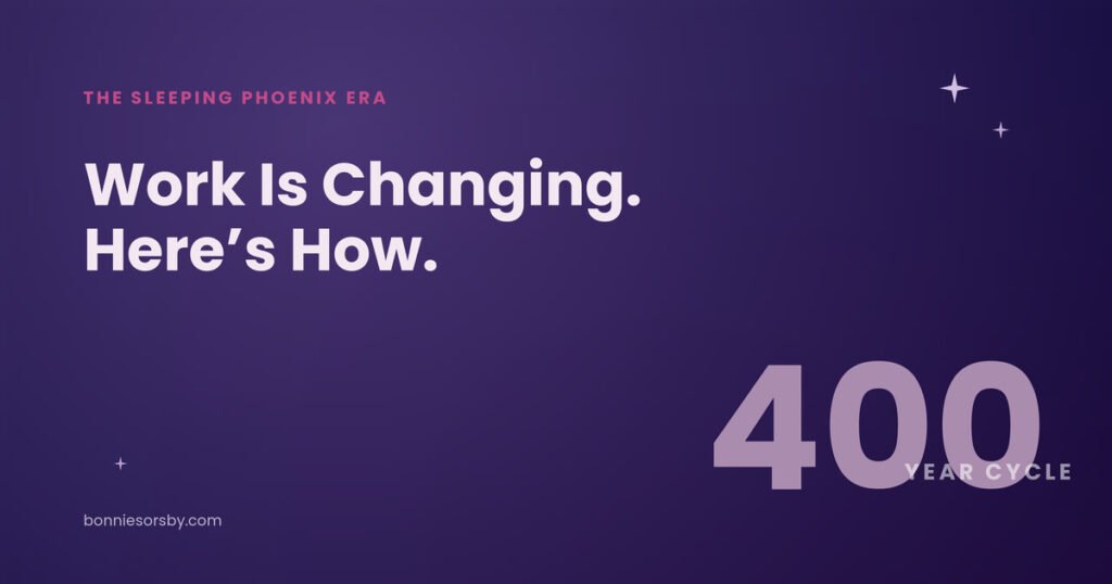 Work is changing as the 400 year cycle ends in 2027.